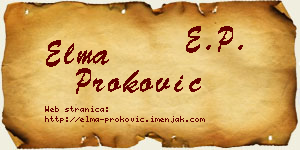 Elma Proković vizit kartica